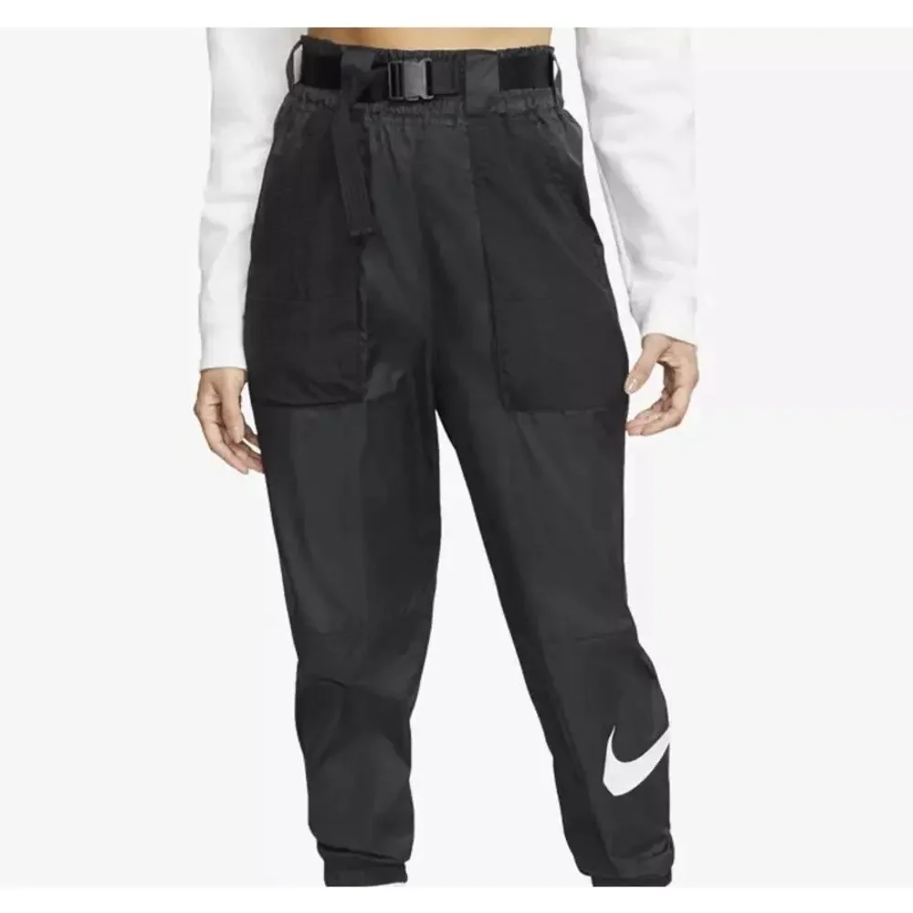 Nike Sportswear Tapered Jogger Pants Women's Small Cuffed Black Athletic DB3866‎